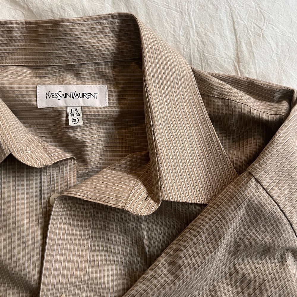 Yves Saint Laurent Brown Casual Button Down Shirt